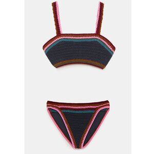 Zara Lined Crochet Bikini Set M